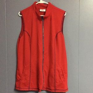 Quaker Factory Red Sleeveless Jacket